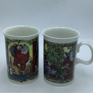 Two Dunoon Scotland Christmas Cheer Series Mugs